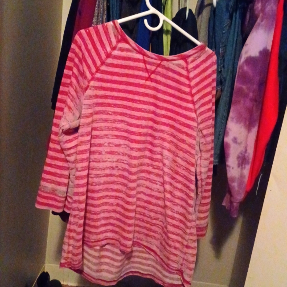 Faded Glory extra large 16 to 18 in size pink stripe